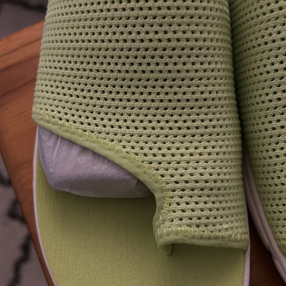 Ryka Knit Toe Loop Slide Sandals - Daquiri Green - Picture 5 of 9